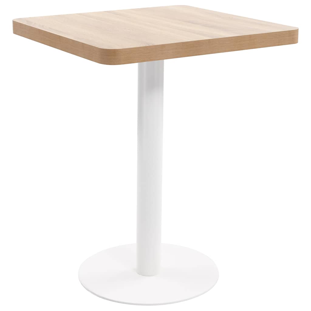 vidaXL Bistrotisch Hellbraun 50x50 cm MDF