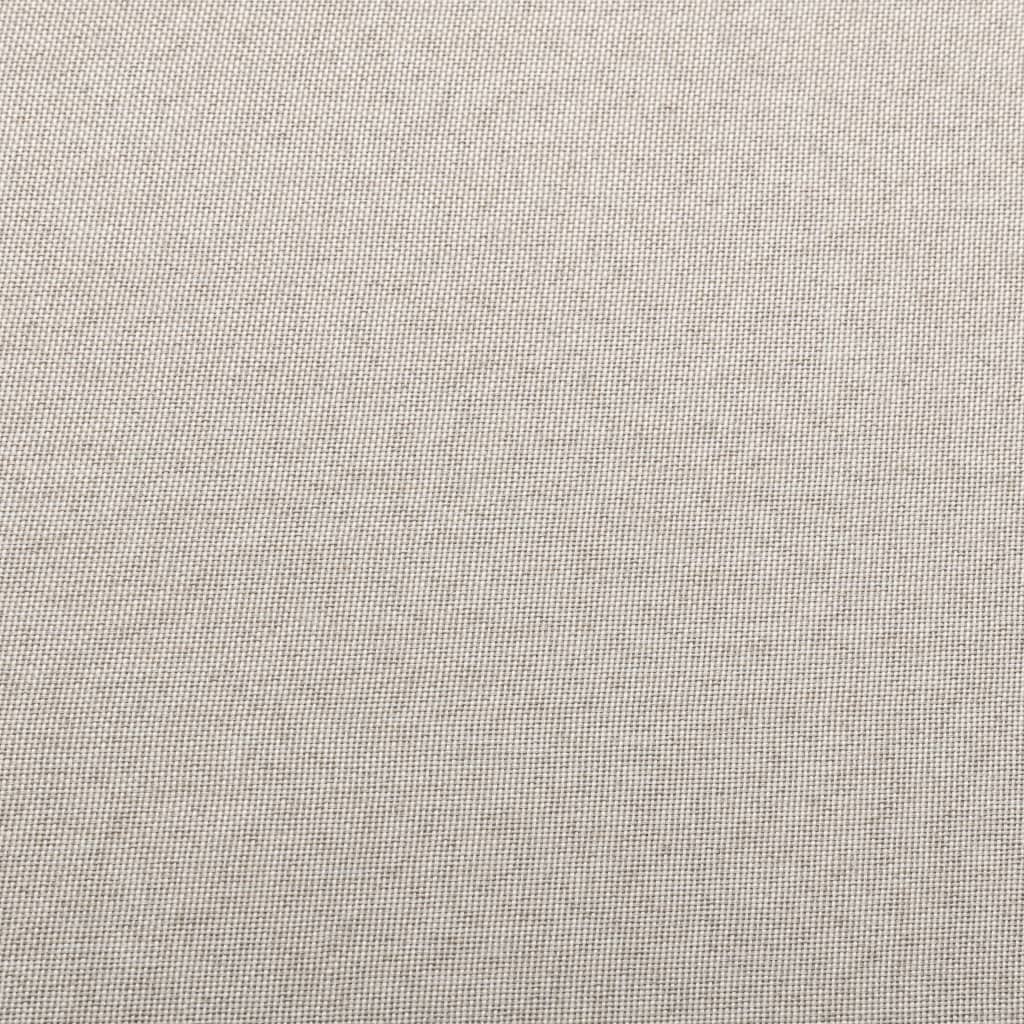 vidaXL Fußhocker Modular mit Auflage Stoff Cremeweiß