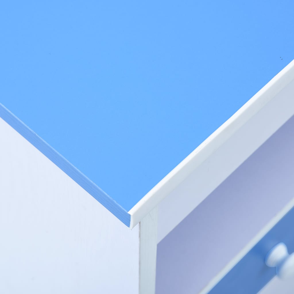 vidaXL Kinderschreibtisch Kippbar Blau und Weiß