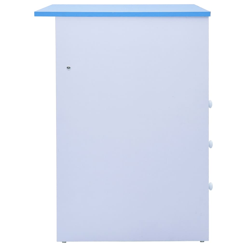 vidaXL Kinderschreibtisch Kippbar Blau und Weiß