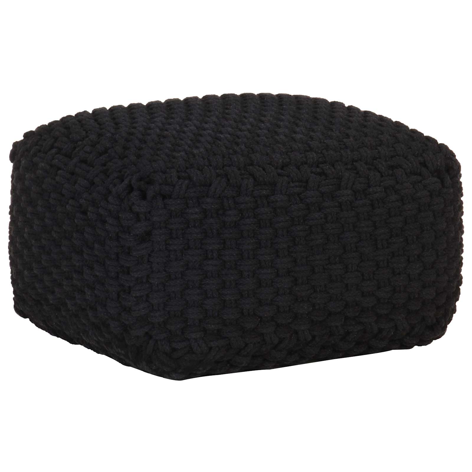 vidaXL Pouffe Schwarz 50 x 50 x 30 cm