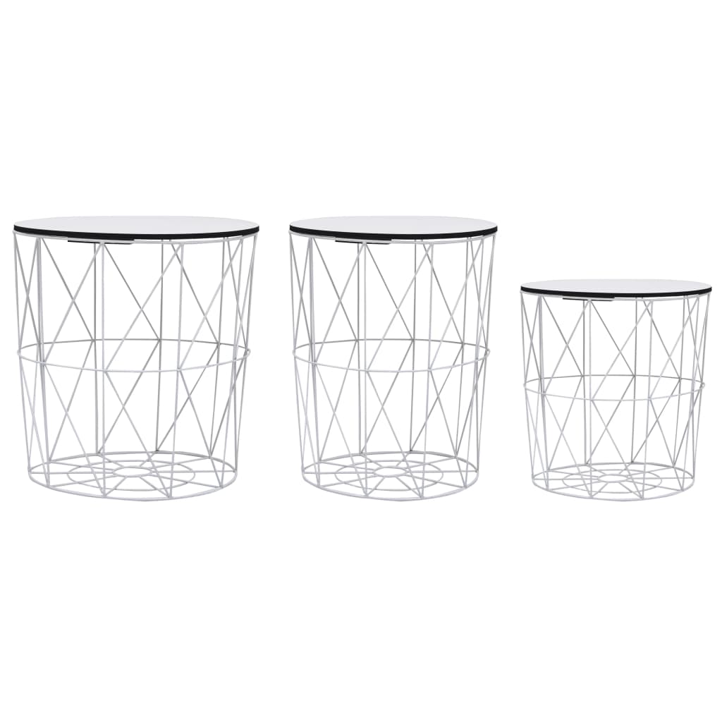 vidaXL Couchtische 3 Stk. Kupferfarben