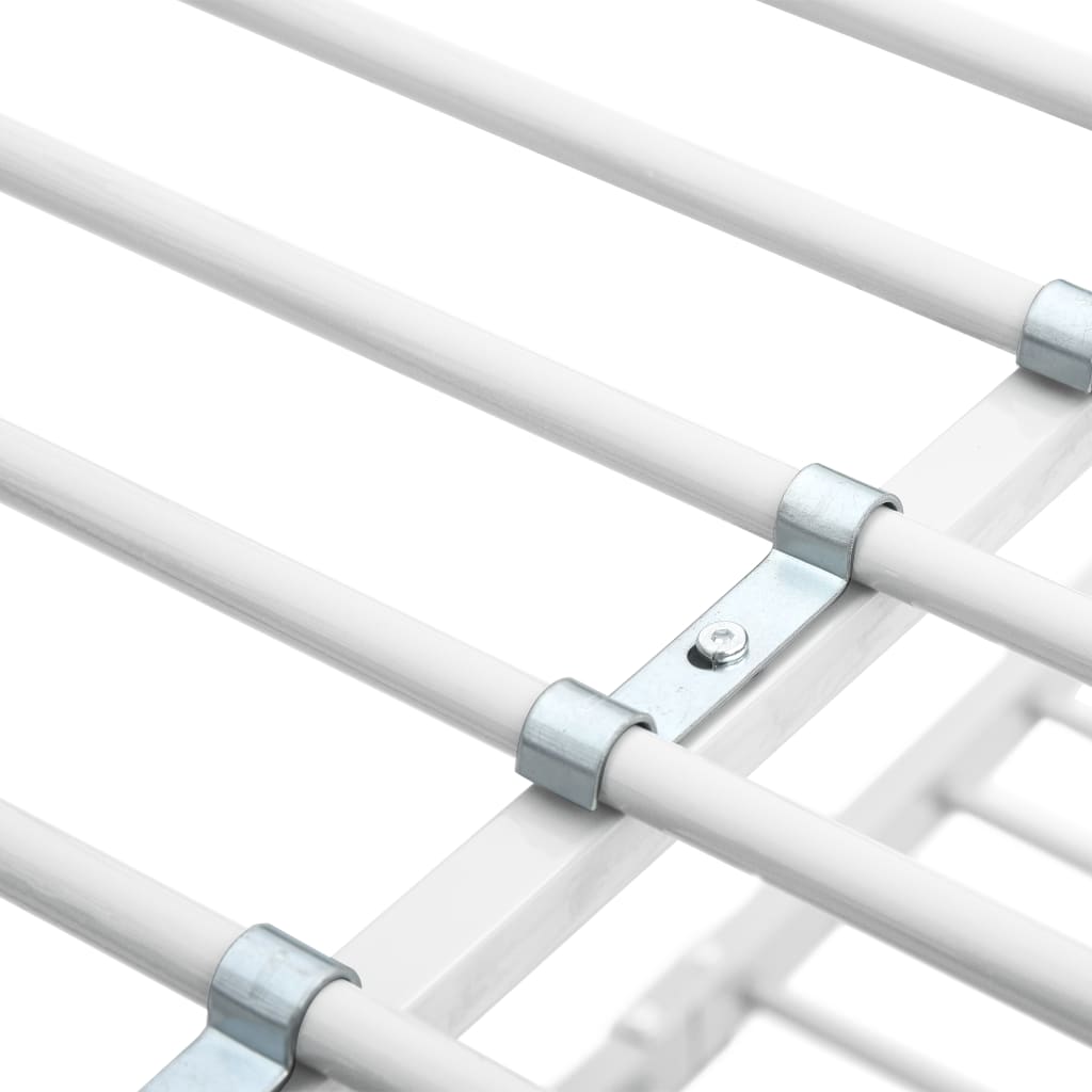 vidaXL Etagenbettgestell Weiß Metall 140x200 cm/90x200 cm