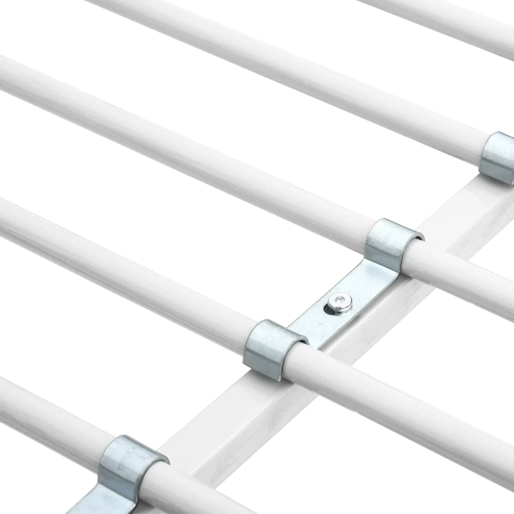 vidaXL Etagenbett mit Tischrahmen Weiß Metall 90x200 cm