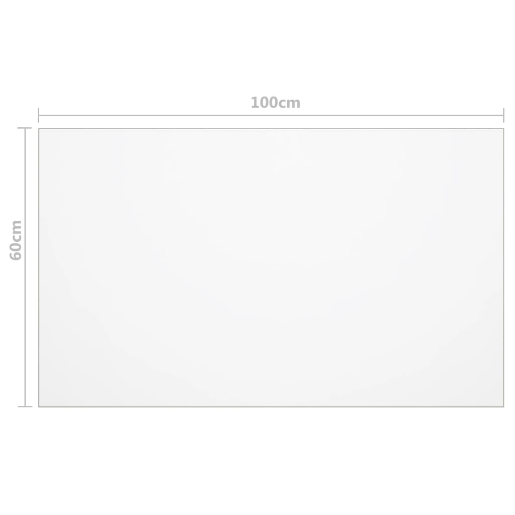 vidaXL Tischfolie Transparent 100x60 cm 1,6 mm PVC