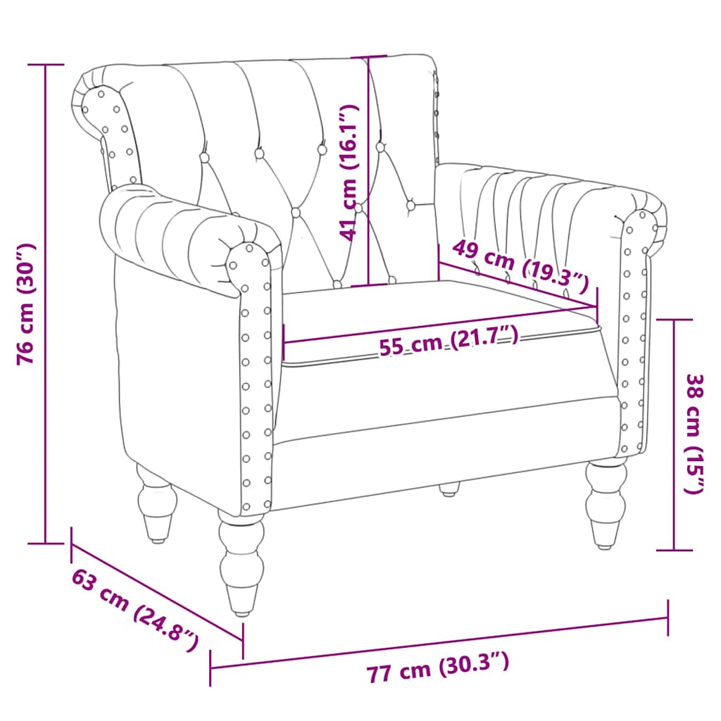 vidaXL Sessel Braun Echtes Ziegenleder