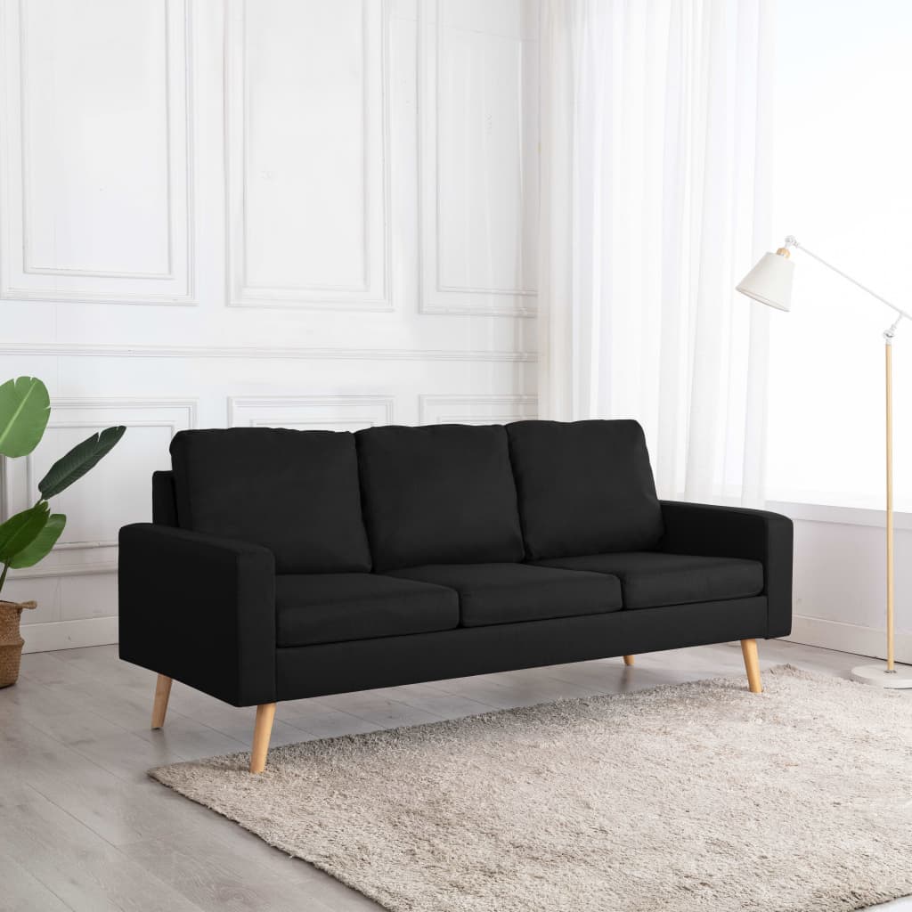 vidaXL 2-Sitzer-Sofa Hellgrau Stoff