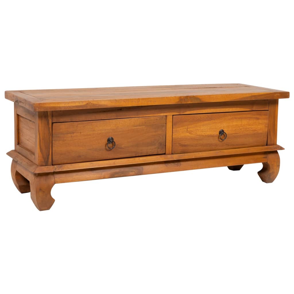 vidaXL TV-Schrank 110x35x40 cm Teak Altholz