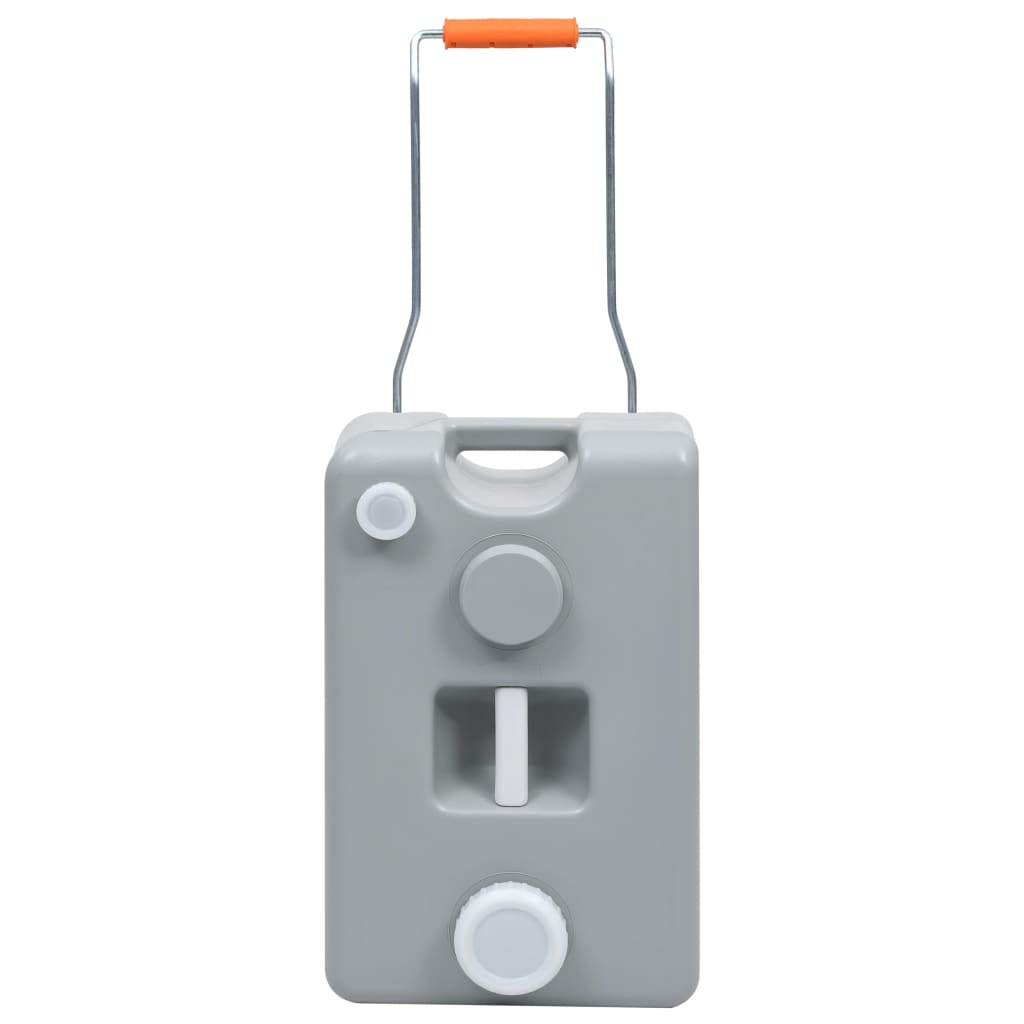 vidaXL Camping-Wassertank mit Rollen 25 L Grau