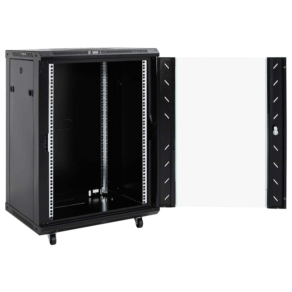 vidaXL 15HE Netzwerkschrank mit Schwenkfüßen 19" IP20 60x45x86 cm