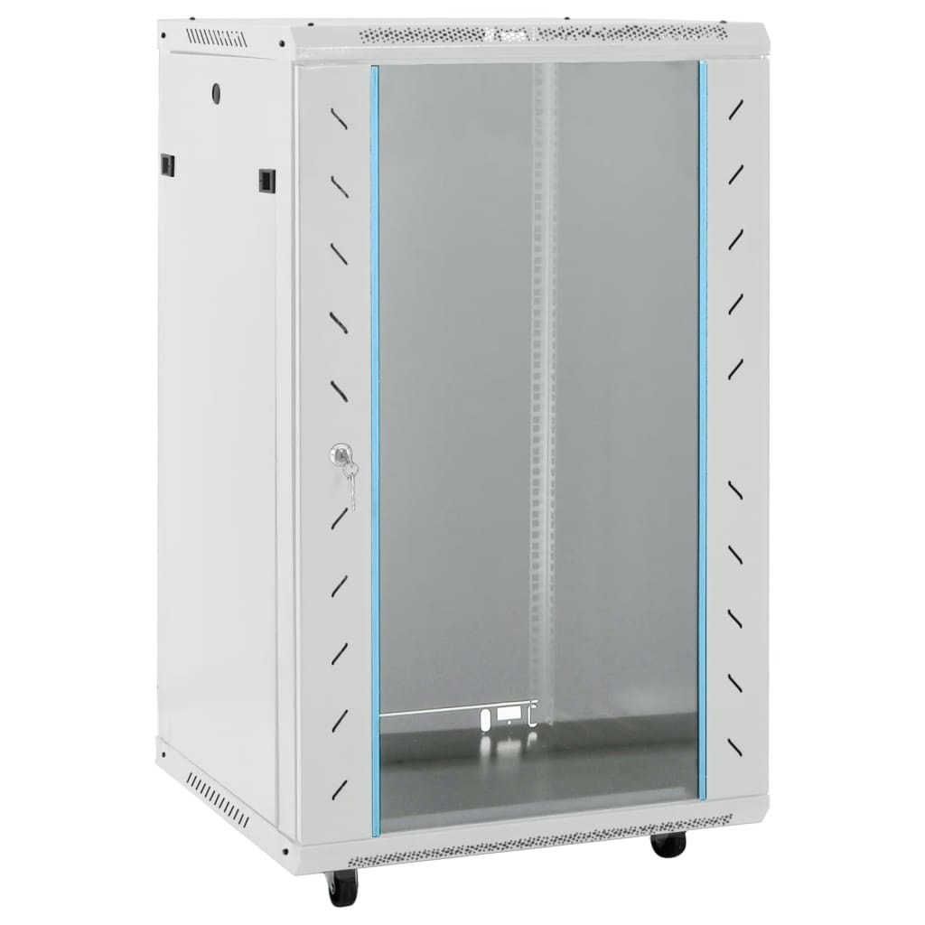 vidaXL 15HE Netzwerkschrank mit Schwenkfüßen 19" IP20 60x45x86 cm