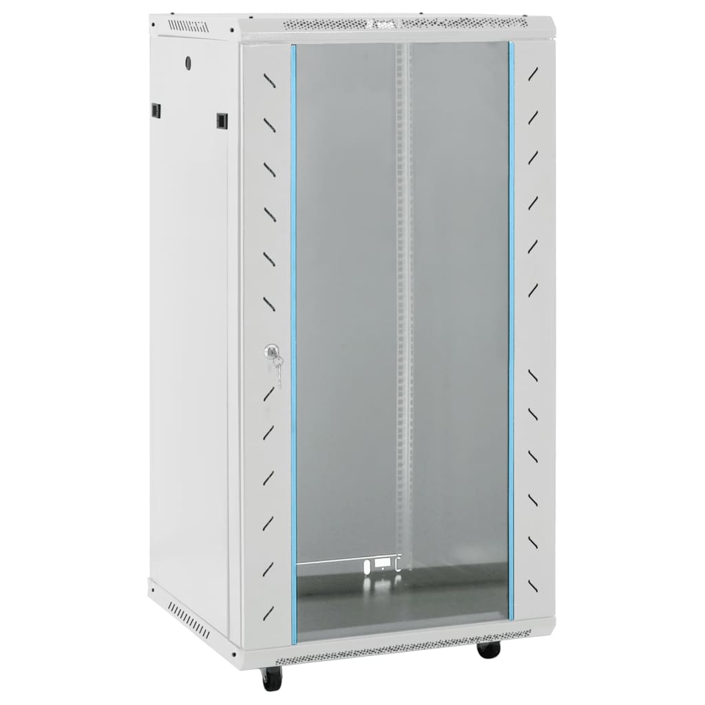 vidaXL 15HE Netzwerkschrank mit Schwenkfüßen 19" IP20 60x45x86 cm