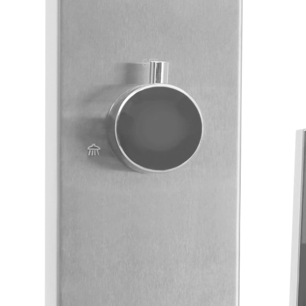 vidaXL Gartendusche mit Bodenelement WPC Edelstahl