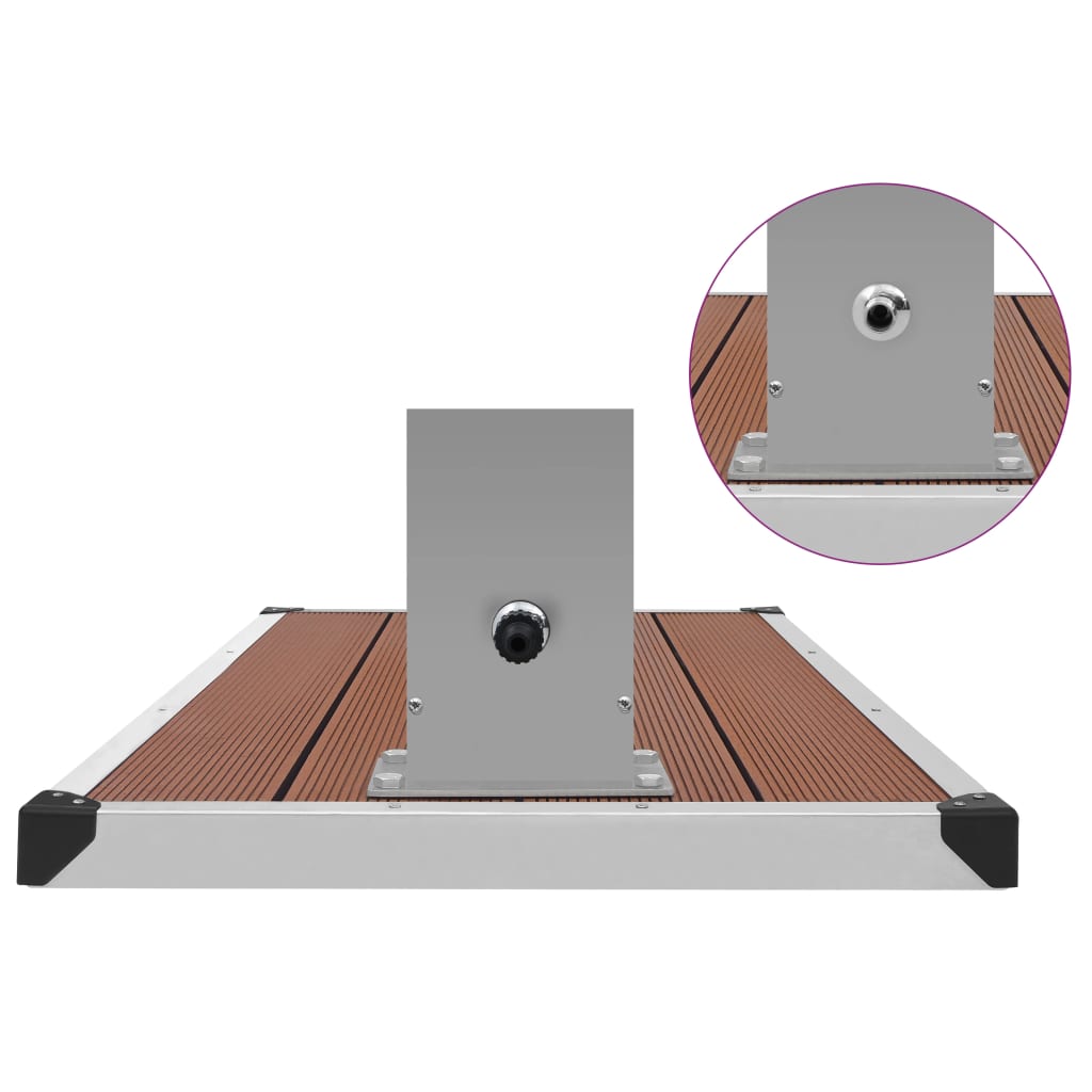 vidaXL Gartendusche mit Bodenplatte WPC Edelstahl