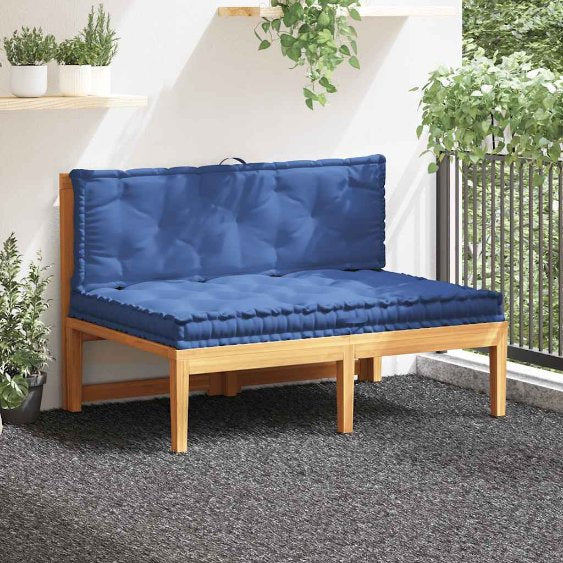 vidaXL Palettenauflagen 2 Stk. Baumwolle Schwarz