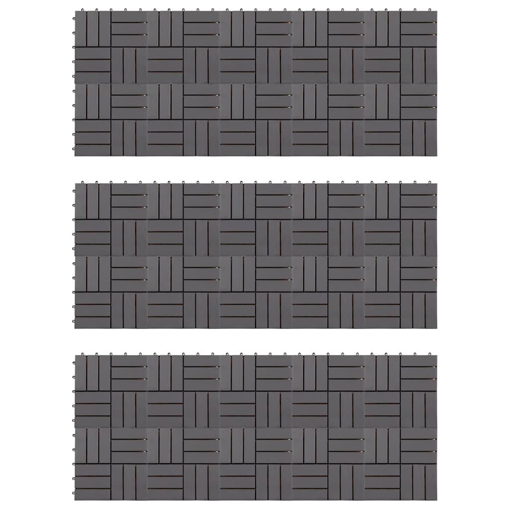 vidaXL Terrassenfliesen 20 Stk. Vertikales Muster 30x30 cm Akazienholz
