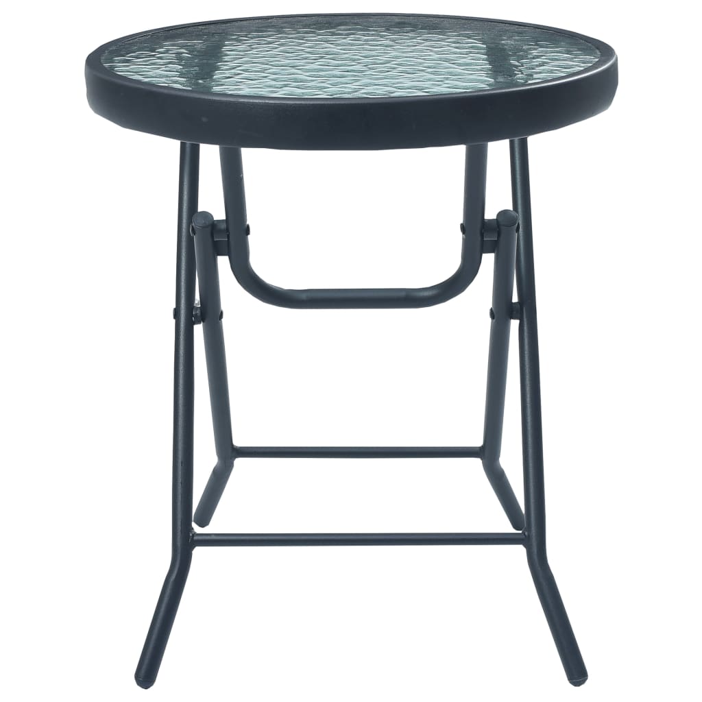 vidaXL 3-tlg. Bistro-Set Grau Stahl