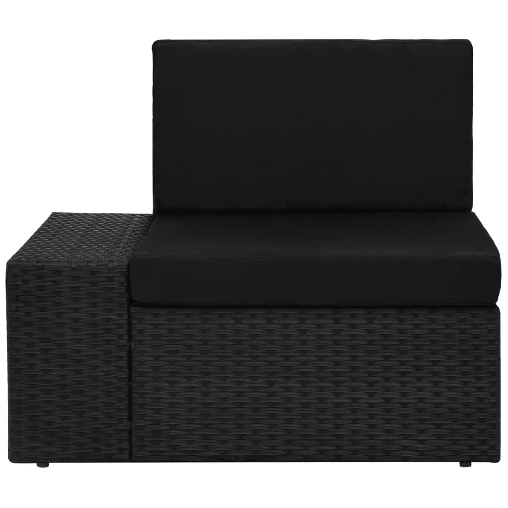 vidaXL 4-tlg. Garten-Lounge-Set Poly Rattan Schwarz