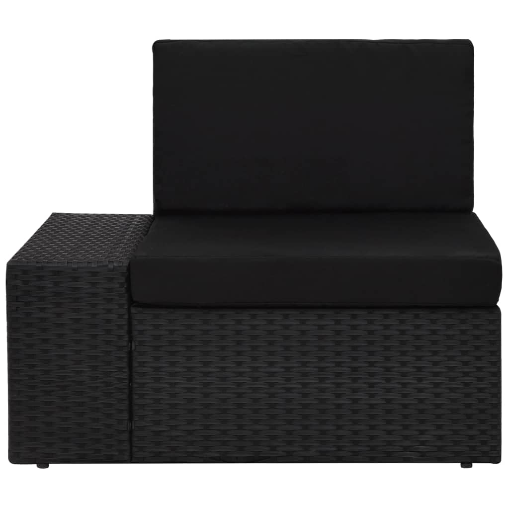 vidaXL 10-tlg. Garten-Lounge-Set Poly Rattan Schwarz