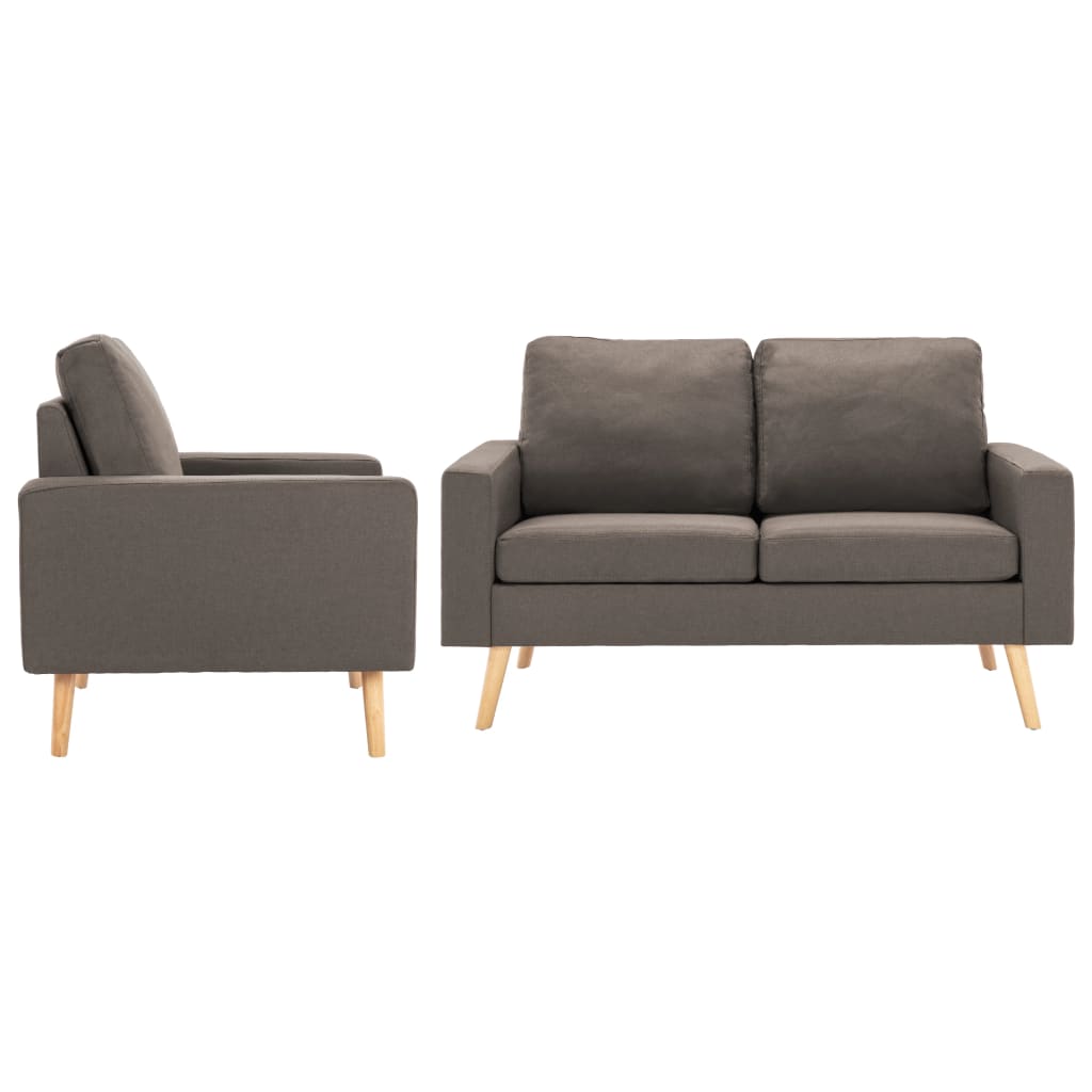 vidaXL 2-Sitzer-Sofa Hellgrau Stoff