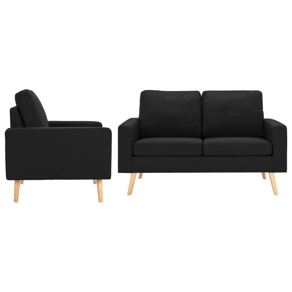 vidaXL 2-Sitzer-Sofa Hellgrau Stoff
