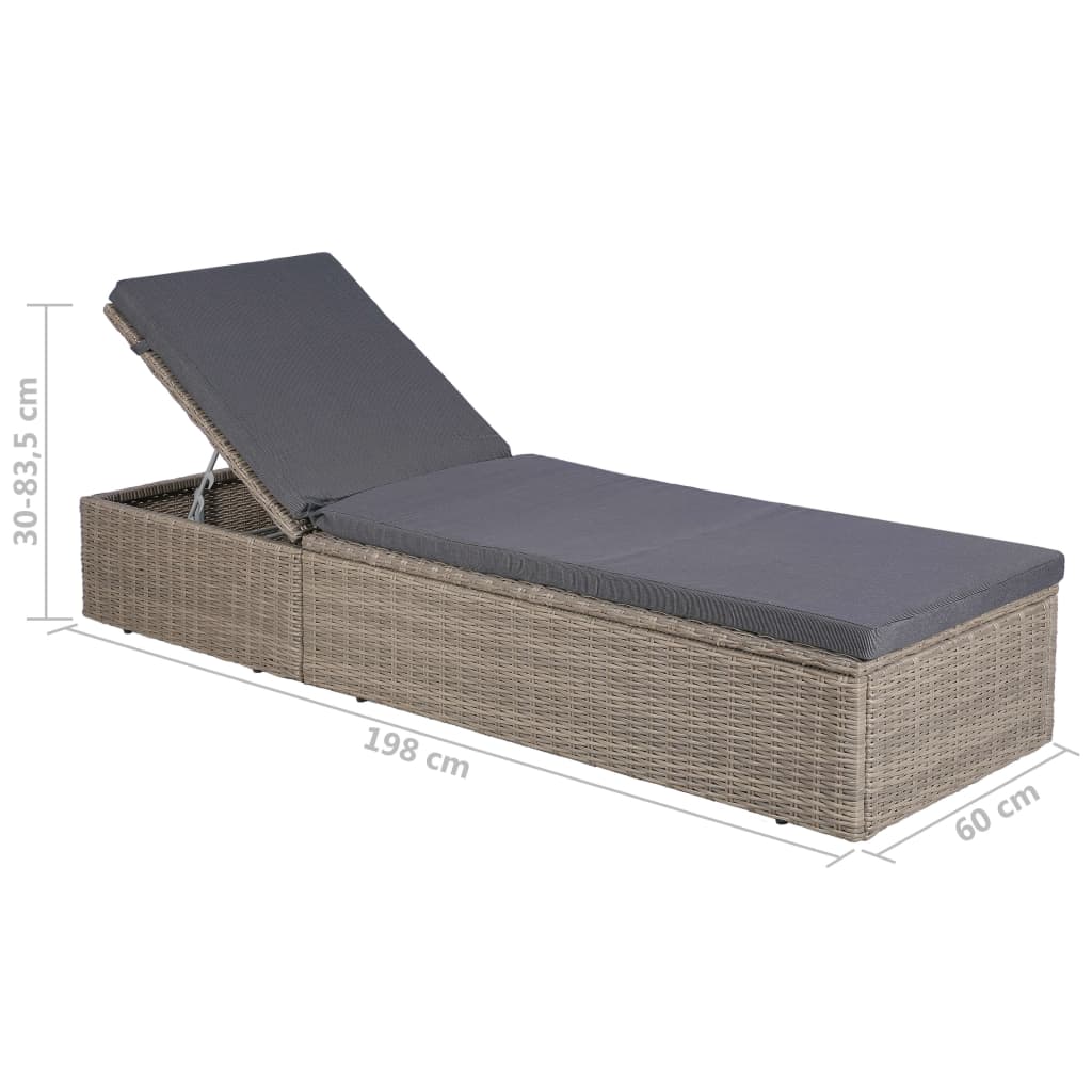 vidaXL 9-tlg. Garten-Essgruppe Poly Rattan Braun