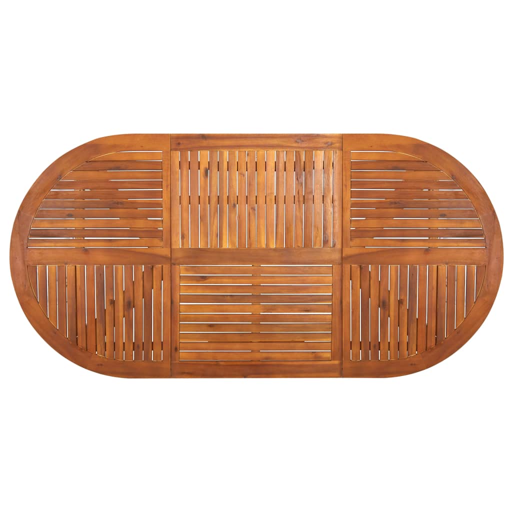 vidaXL 7-teiliges Garten-Ess-Set 201 x 100 cm Massivholz Akazie