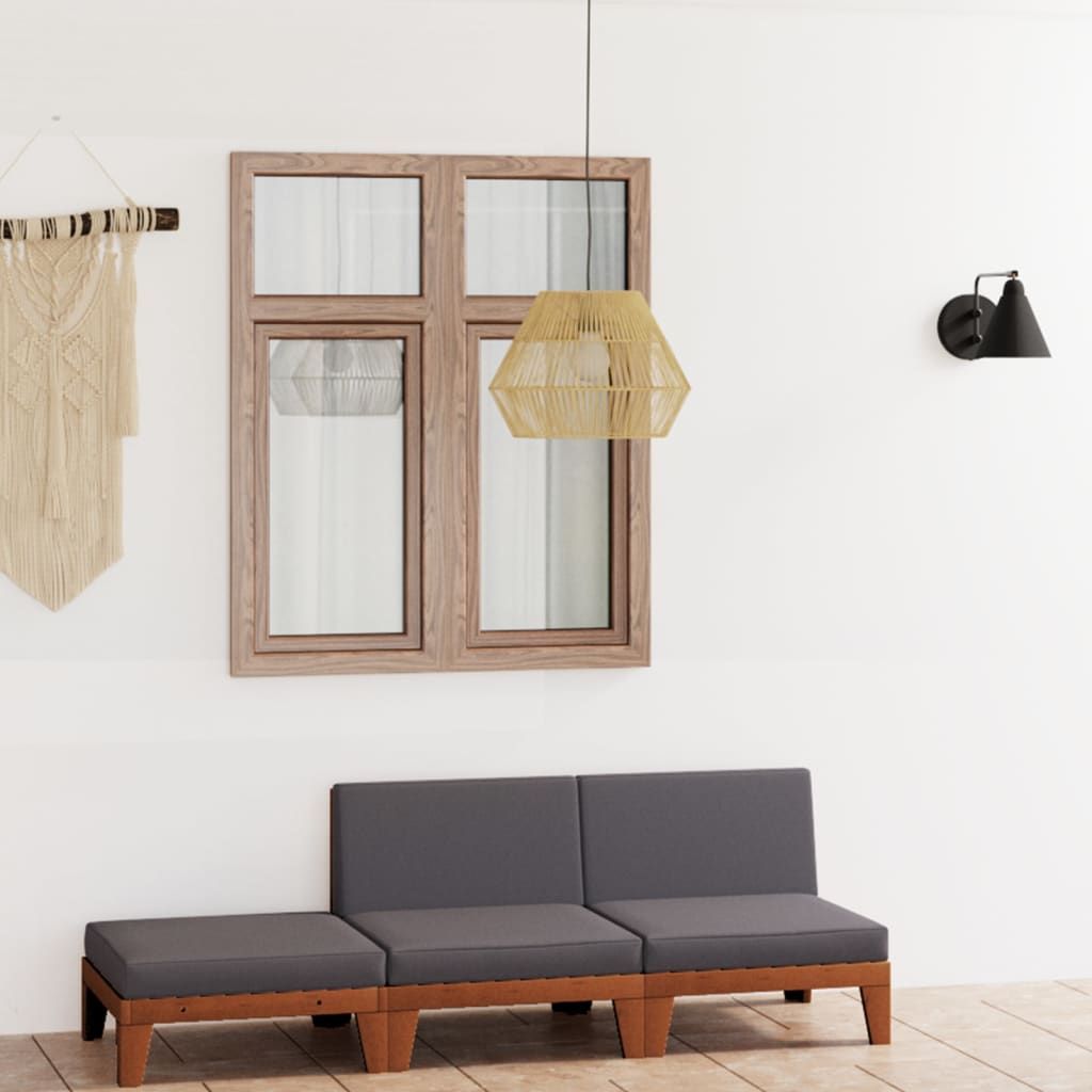 vidaXL 7-tlg. Garten-Lounge-Set mit Kissen Massivholz Akazie