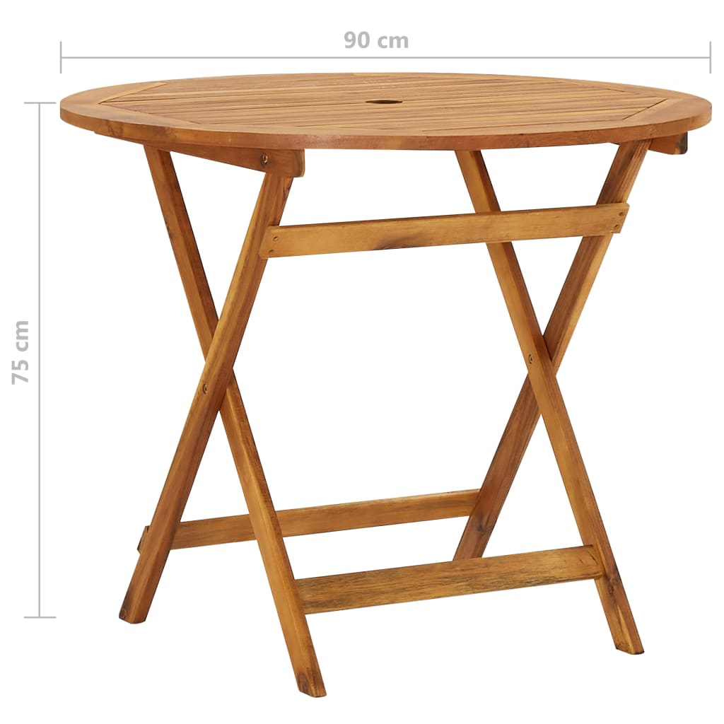 vidaXL 5-tlg. Garten-Essgruppe Klappbar Massivholz Akazie