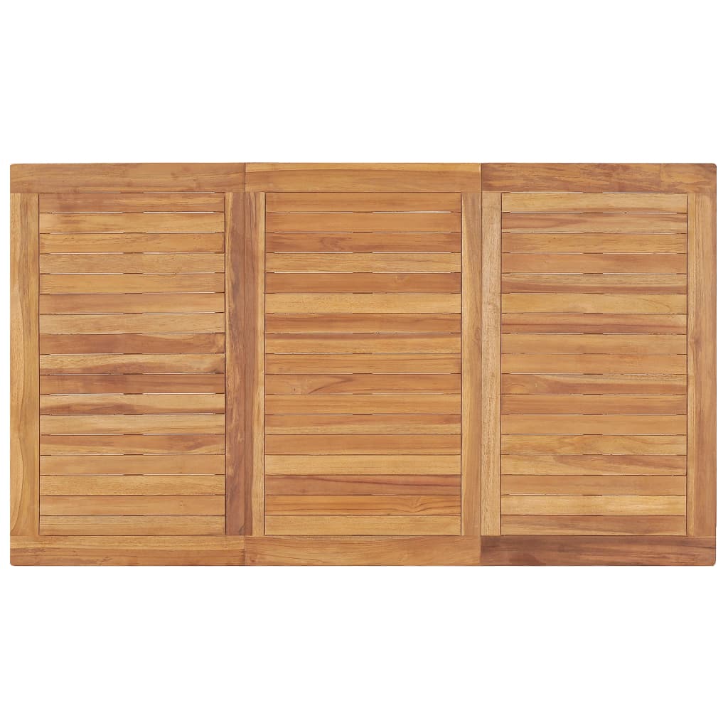 vidaXL 5-teiliges Garten-Ess-Set 140 x 80 cm Massivholz Teak