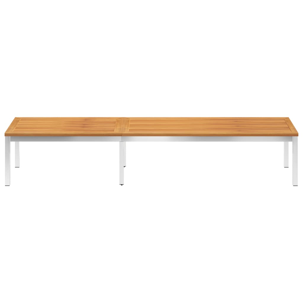 vidaXL Sonnenliege mit Auflage Akazie Massivholz und Edelstahl