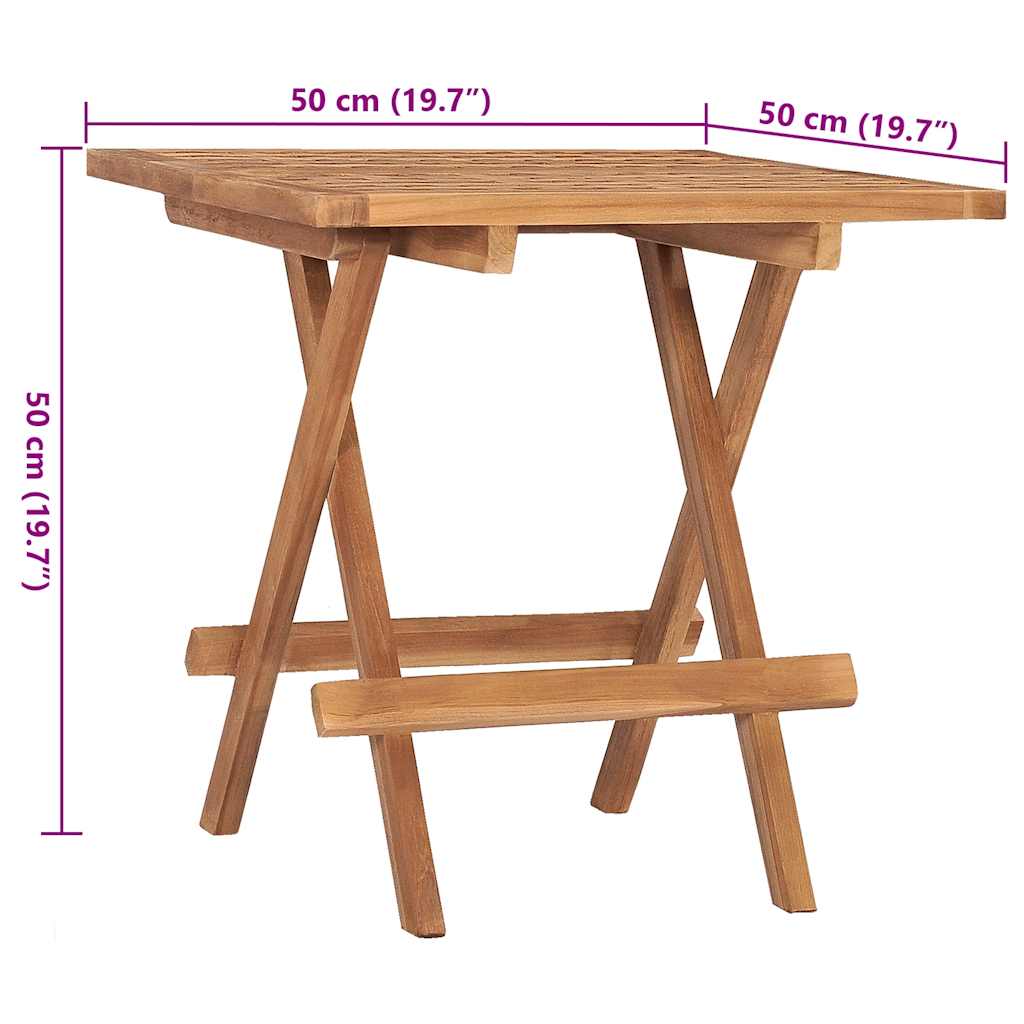 vidaXL 3-tlg. Garten-Essgruppe mit Kissen Klappbar Massivholz Teak