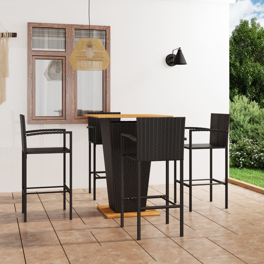 vidaXL 3-tlg. Gartenbar-Set Grau