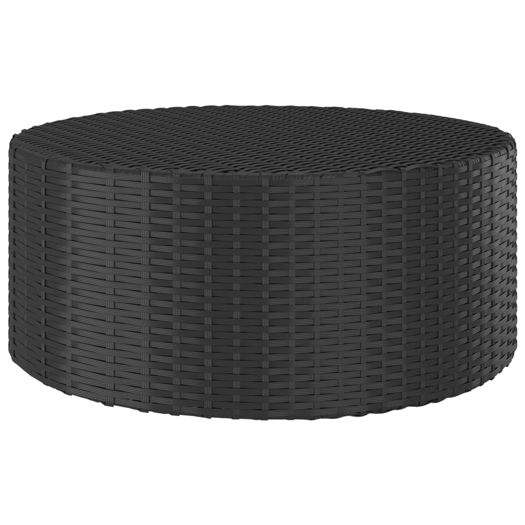 vidaXL 7-tlg. Garten-Sofagarnitur mit Auflagen Poly Rattan Schwarz