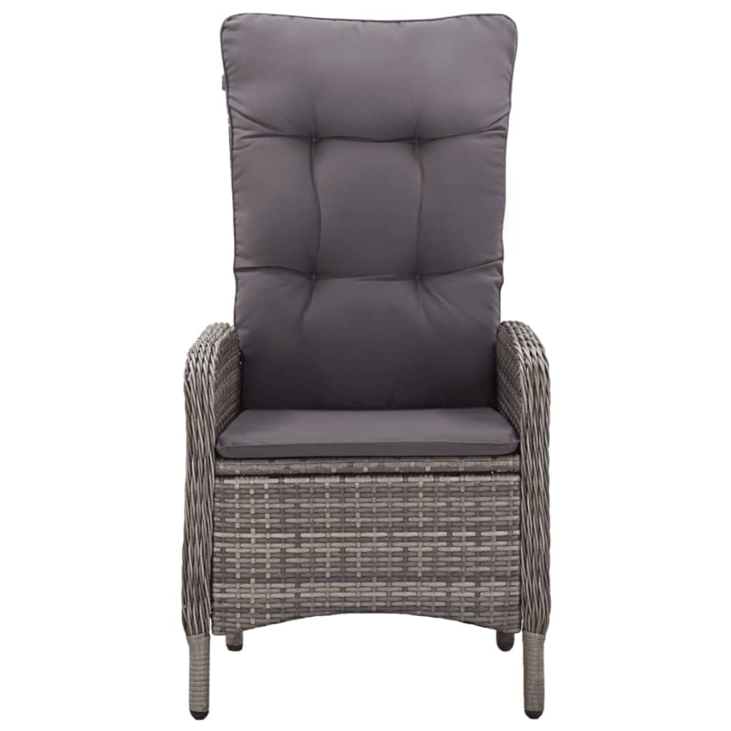 vidaXL 5-tlg. Garten-Essgruppe Grau