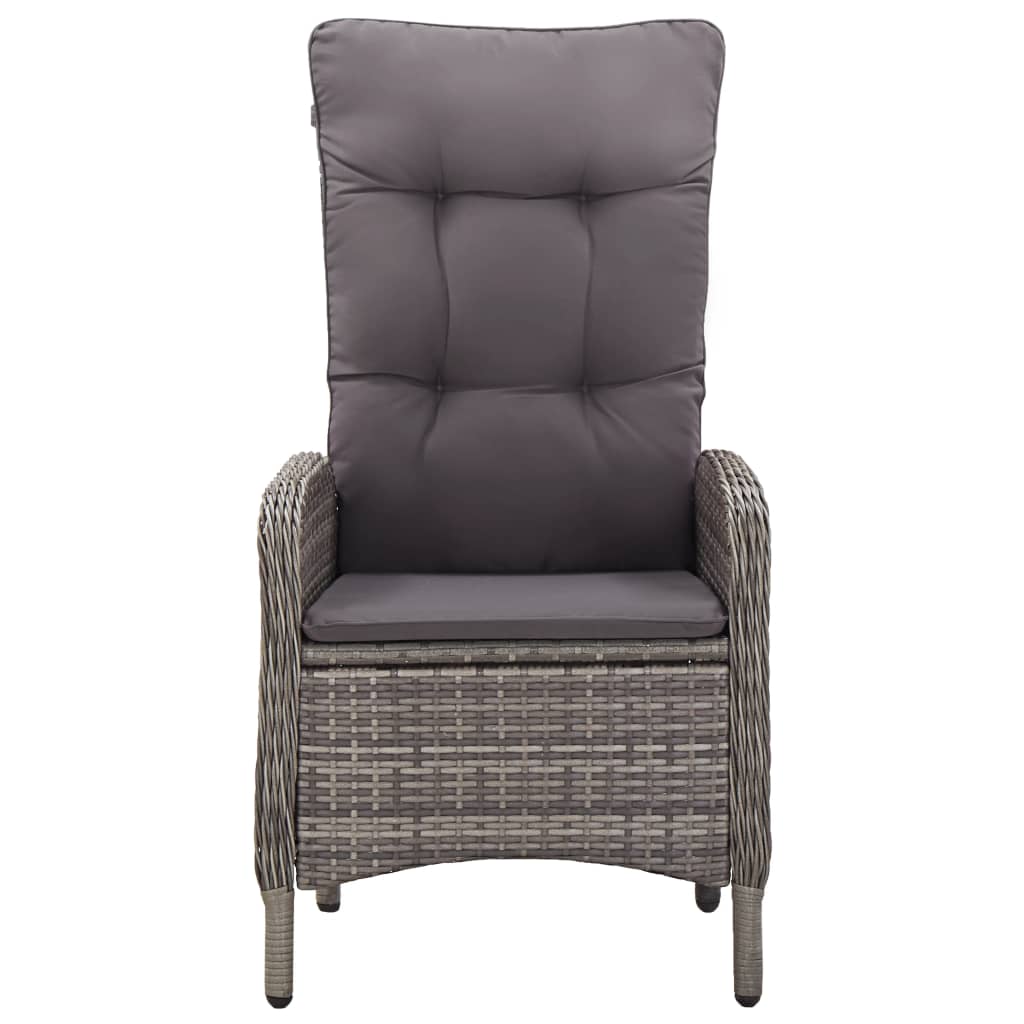 vidaXL 7-tlg. Garten-Essgruppe Grau