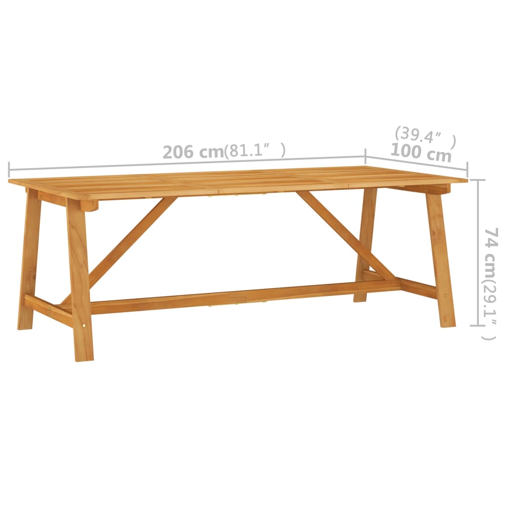 vidaXL 7-tlg. Garten-Essgruppe Grau