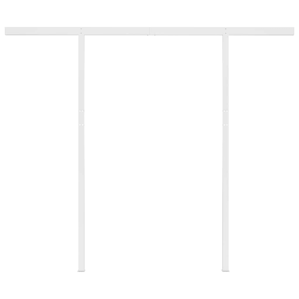 vidaXL Markise Manuell Einziehbar mit Pfosten 3x2,5 m Blau & Weiß