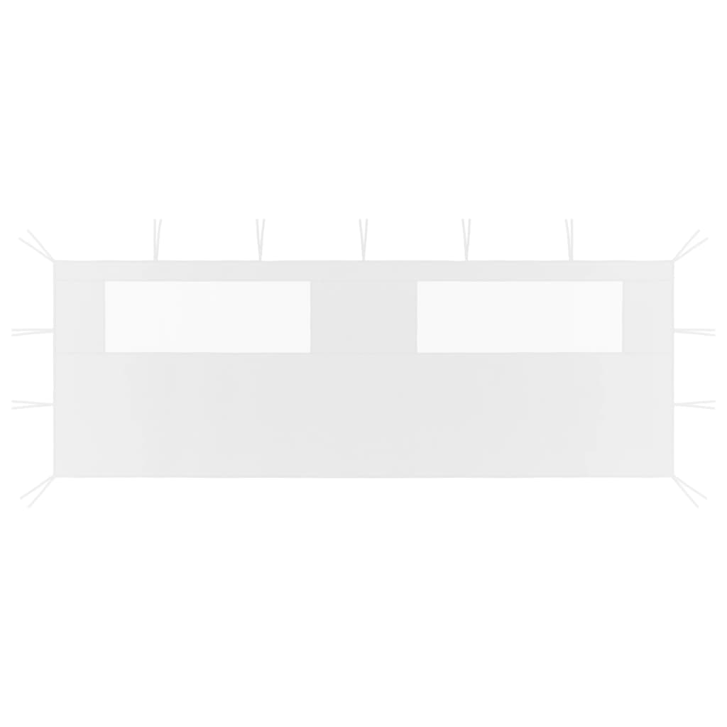 vidaXL Pavillon-Seitenwand mit Fenstern 6x2 m Creme