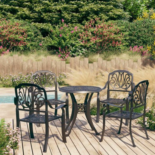 vidaXL 3-tlg. Bistro-Set Aluminiumguss Bronzen