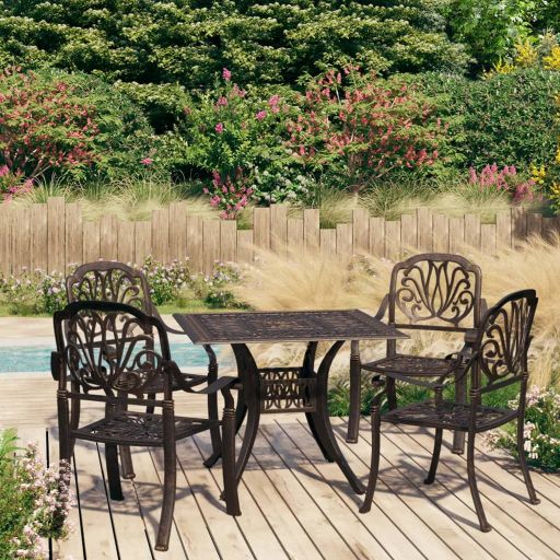 vidaXL 3-tlg. Bistro-Set Aluminiumguss Bronzen