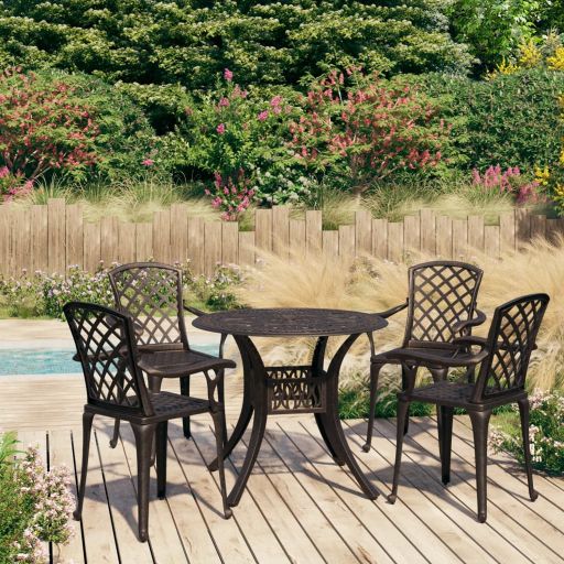 vidaXL 3-tlg. Bistro-Set Aluminiumguss Bronzen