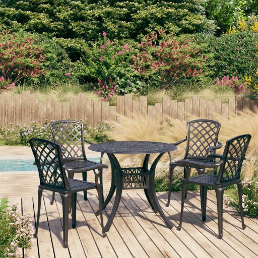 vidaXL 3-tlg. Bistro-Set Aluminiumguss Bronzen