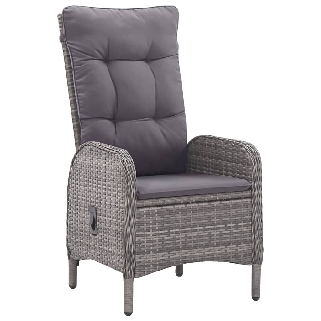 vidaXL 7-tlg. Garten-Essgruppe Grau