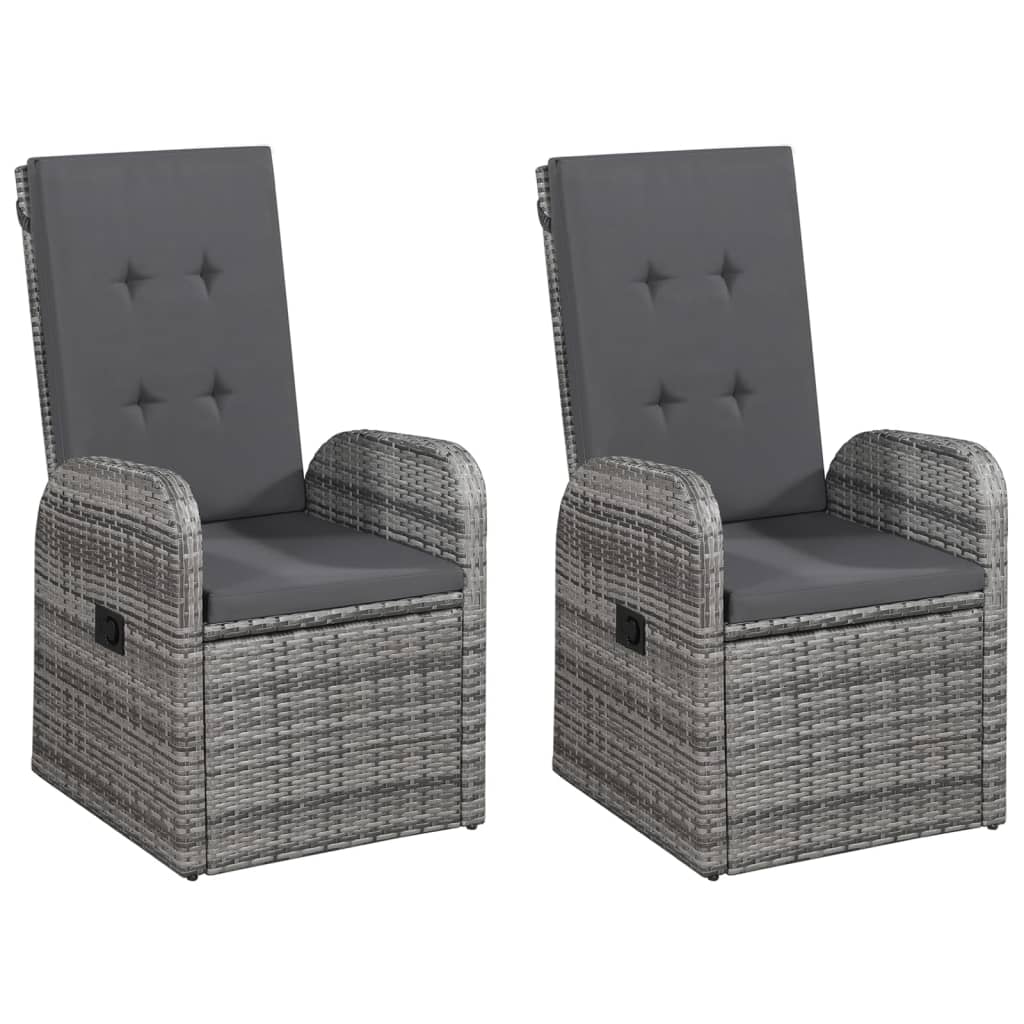 vidaXL 5-tlg. Garten-Essgruppe Grau