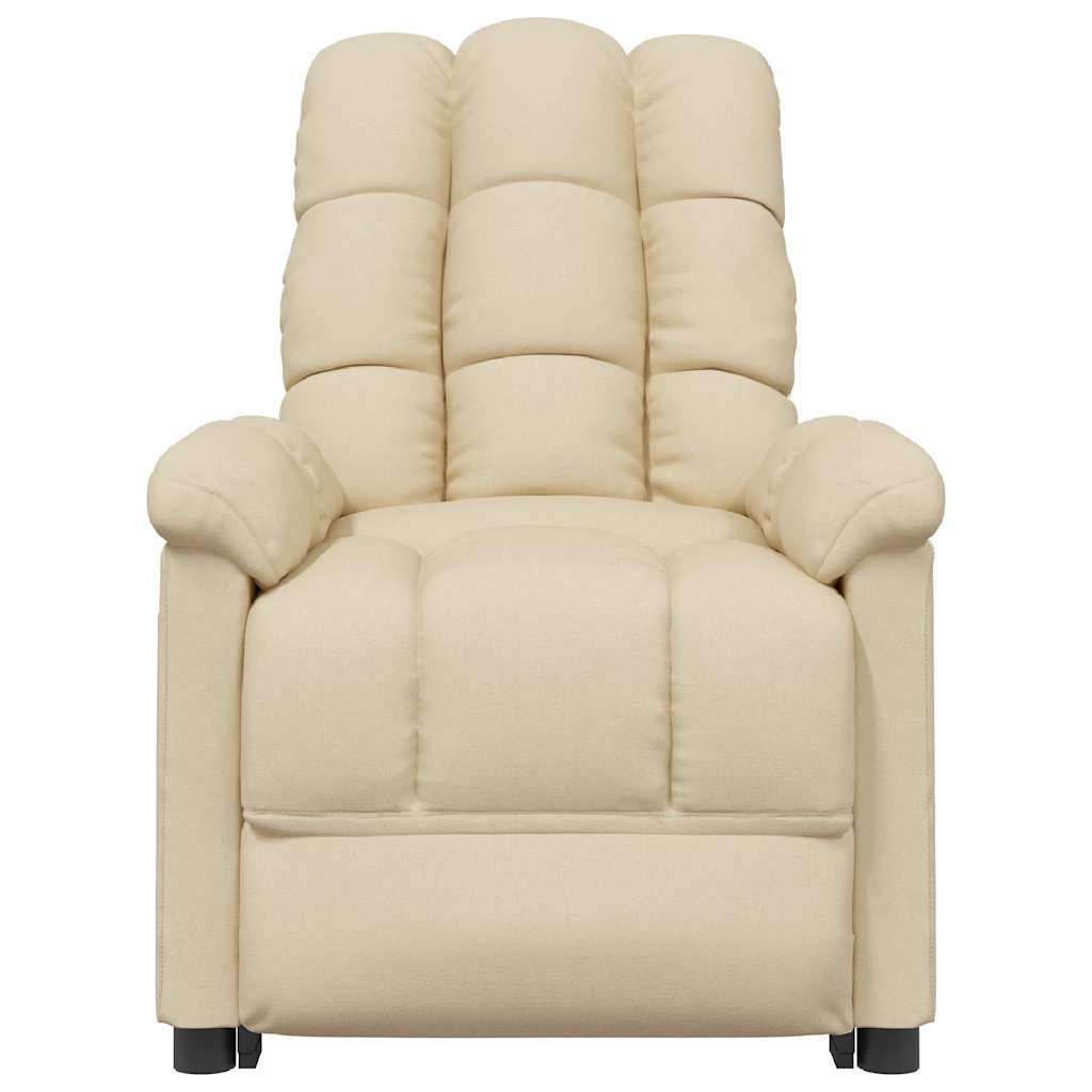 vidaXL Massagesessel Elektrisch Creme Stoff