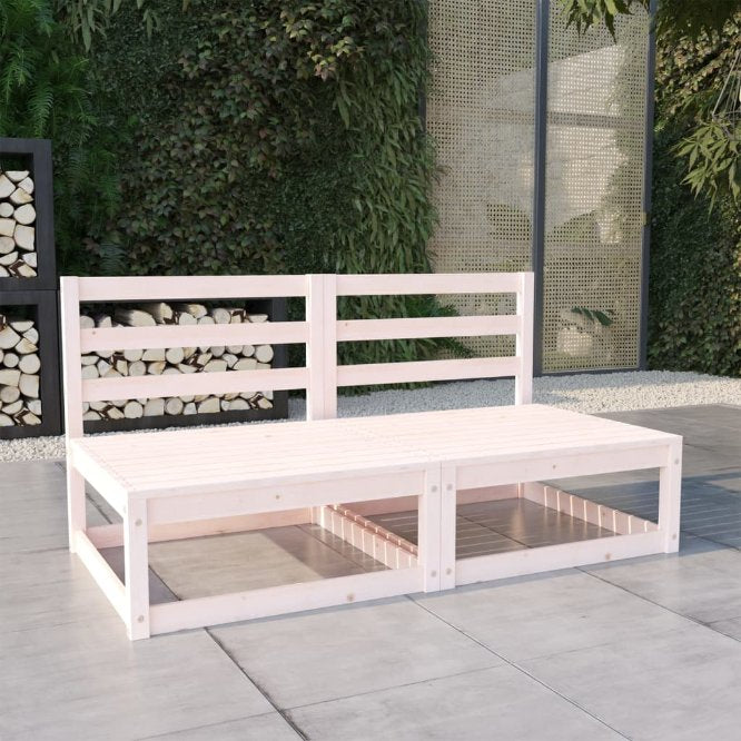 vidaXL 2-Sitzer-Gartensofa Kiefer Massivholz