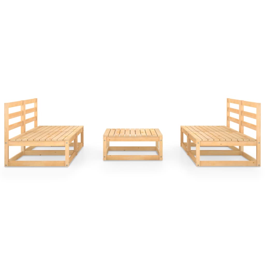 vidaXL 5-tlg. Garten-Lounge-Set Massivholz Kiefer