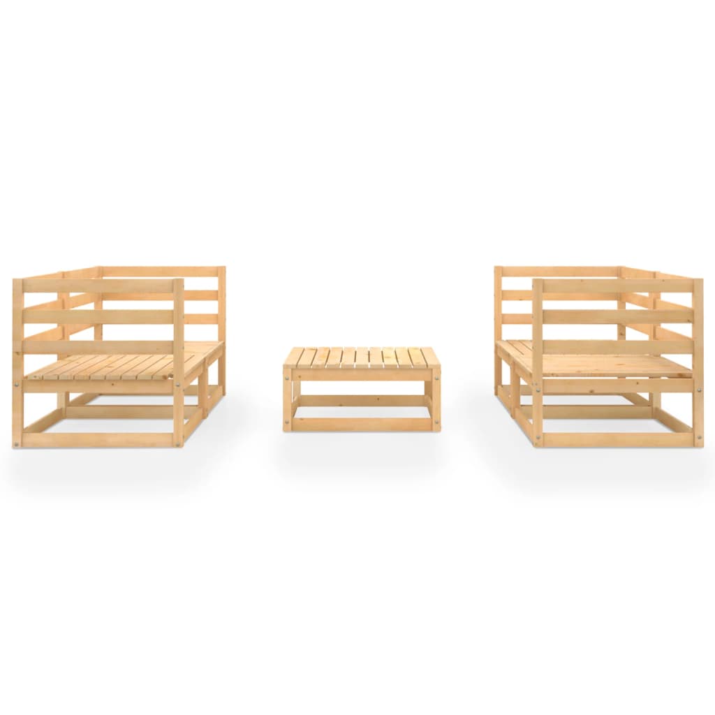vidaXL 5-tlg. Garten-Lounge-Set Massivholz Kiefer