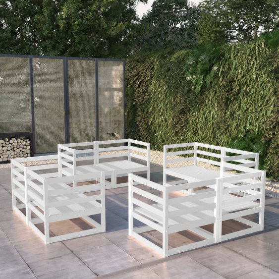 vidaXL 8-tlg. Garten-Lounge-Set Massivholz Kiefer